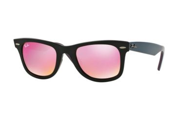 Image of Ray-Ban Original Wayfarer RB2140 Sunglasses with No-Line Progressive Rx Prescription Lenses RB2140-11744T-50 - Lens Diameter 50 mm, Frame Color Black