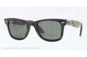 Image of Ray-Ban Original Wayfarer RB2140 Sunglasses with No-Line Progressive Rx Prescription Lenses RB2140-6065-50 - Lens Diameter 50 mm, Frame Color Matte Black