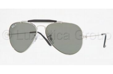 Image of Ray-Ban Outdoorsman II Rainbow Sunglasses RB3407 003/58-5814 - Silver Crystal Green Polarized