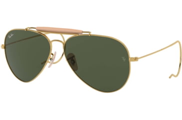Image of Ray-Ban Outdoorsman Sunglasses, Arista Frame, Crystal Green Lens, 58, L0216-5814