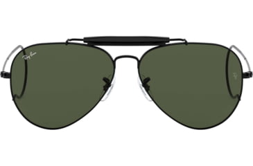 Image of Ray-Ban Outdoorsman Sunglasses, Black Frame, Crystal Green Lens, 58, L9500-5814