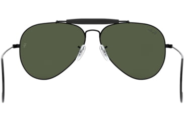 Image of Ray-Ban Outdoorsman Sunglasses, Black Frame, Crystal Green Lens, 58, L9500-5814