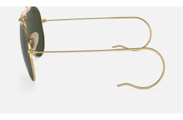 Image of Ray-Ban Outdoorsman Sunglasses, Gold Frame, G-15 Green Lens, 58, RB3030-W3402-58