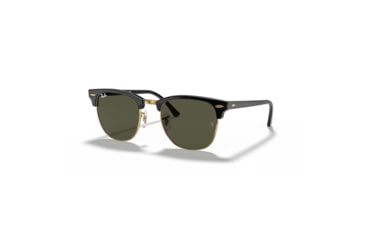 Image of Ray-Ban Ray-Ban Clubmaster Classic Polished Black On Gold Sunglasses, 0RB3016-4449