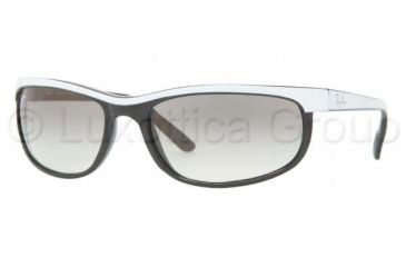 Image of Ray-Ban RB2027 Bifocal Sunglasses - Black-White Frame / 63 mm Prescription Lenses, 770-32-6319