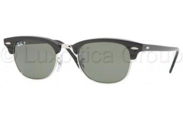 Image of Ray-Ban RB 2156 Sunglasses Styles - Black Frame / Crystal Green Polarized Lenses, 901-58-4921