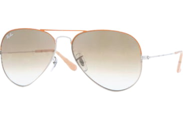 Image of Ray-Ban RB 3025 Sunglasses, Silver oRangeFrame / Crystal Brown Gradient 58 mm Lenses, 071-51-5814