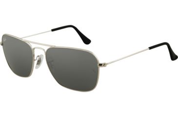 Image of Ray-Ban RB 3136 Sunglasses, Silver Frame / Crystal Mirror Silver-Black 55 mm Lenses, 003-40-5515