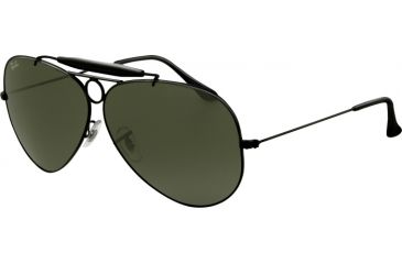 Image of Ray-Ban RB 3138 Sunglasses Styles - Black Frame / Crystal Green 58 mm Lenses, 002-5809