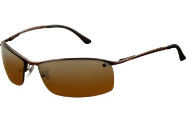 Image of Ray-Ban RB 3183 Sunglasses, Brown Frame / Polarized Brown Pol. Grad. Silver Mirror Lenses, 014-84-6315