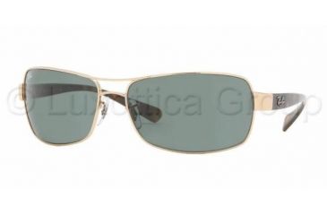 Image of Ray-Ban RB 3379 Sunglasses Styles - Arista Frame / Crystal Green Lenses, 001-6415