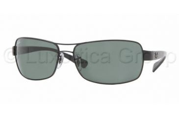 Image of Ray-Ban RB 3379 Sunglasses Styles - Black Frame / Crystal Green Lenses, 002-6415