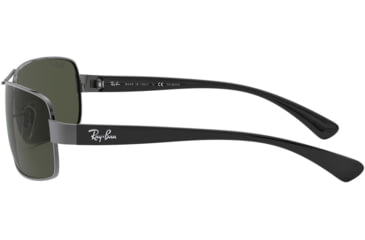 Image of Ray-Ban RB 3379 Sunglasses Styles - Gunmetal Frame / Crystal Green Polarized Lenses, 004-58-6415
