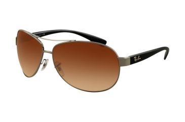 Image of Ray-Ban RB 3386 Sunglasses Styles - Shiny Gunmetal Frame / Brown Gradient 63 mm Diameter Lenses, 106-13-6313
