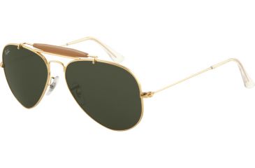 Image of Ray-Ban RB 3407 Sunglasses, Arista Frame / Crystal Green 58 mm Lenses, 001-5814