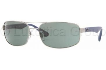 Image of Ray-Ban RB3445 Sunglasses with No-Line Progressive Rx Prescription Lenses RB3445-107-6117 - Frame Color: Gunmetal, Lens Diameter: 61 mm