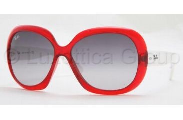 Image of Ray-Ban RB4098 Progressive Sunglasses - Shiny Red Transparent Frame / 60 mm Prescription Lenses, 740-8G-6014