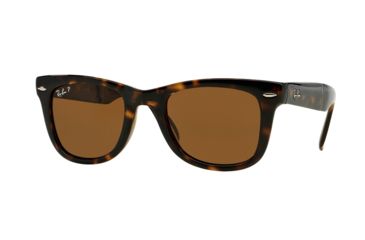 Image of Ray-Ban Folding Wayfarer RB4105 Sunglasses, 50mm, Tortoise, RB4105-710-57-50-PRO