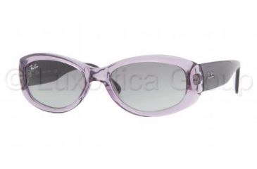 Image of Ray-Ban RB4135 Single Vision Prescription Sunglasses RB4135-741-11-5017 - Lens Diameter 50 mm, Frame Color Shiny Violet Transparent