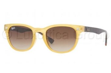 Image of Ray-Ban RB 4140 Sunglasses Styles - Opal Yellow Frame / Crystal Brown Gradient Lenses, 768-51-4920