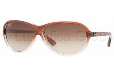 Image of Ray-Ban RB 4153 Sunglasses Styles - Pipe Brown-Transp. Gradient Frame / Crystal Polarized Brown Gradient Lenses, 821-M2-6213