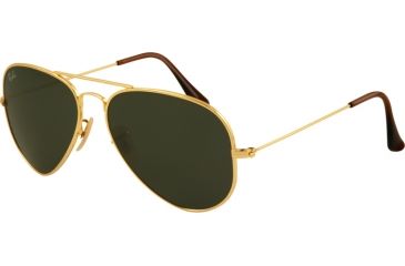 Image of Ray-Ban RB 8041 Sunglasses, Gold Frame / Crystal Green 55 mm Lenses, 001-5514
