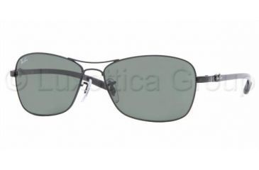 Image of Ray-Ban RB 8302 Sunglasses Styles - Black Frame / Crystal Green Lenses, 002-5815