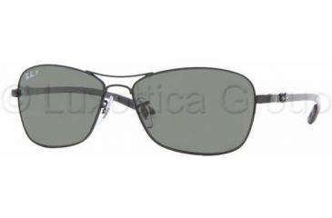 Image of Ray-Ban RB 8302 Sunglasses Styles - Black Frame / Polarized Cyrtal Green Lenses, 002-N5-5815