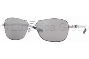 Image of Ray-Ban RB 8302 Sunglasses Styles - Gunmetal Frame / Polarized Cry. Gray Mirror Silver Grad. Lenses, 004-N8-5815