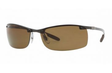 Image of Ray-Ban RB 8305 Sunglasses Styles - Dark Carbon Frame / Polarized Brown Lenses, 082-83-6414