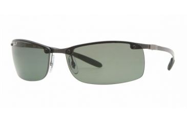Image of Ray-Ban RB 8305 Sunglasses Styles - Dark Carbon Frame / Polarized Green Lenses, 082-9A-6414