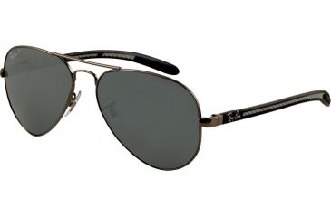Image of Ray-Ban RB 8307 Sunglasses, Gunmetal Frame / Cry. Polarized Gray Mir Silver Gr Lenses, 004-N8-5814