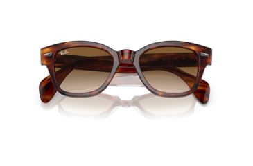 Image of Ray-Ban RB0880SF Sunglasses, Striped Havana Frame, Clear Gradient Brown Lens, Asian Fit, 53, RB0880SF-954-51-53
