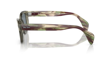 Image of Ray-Ban RB0880SF Sunglasses, Transparent Green Frame, Dark Blue Polarized Lens, Asian Fit, 53, RB0880SF-66353R-53