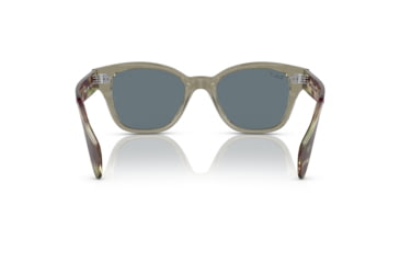 Image of Ray-Ban RB0880SF Sunglasses, Transparent Green Frame, Dark Blue Polarized Lens, Asian Fit, 53, RB0880SF-66353R-53
