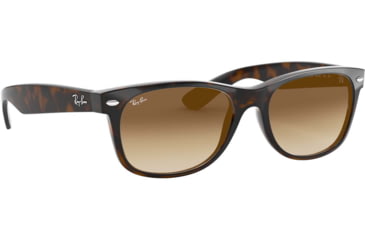 Image of Ray-Ban RB2132 New Wayfarer Sunglasses, 52mm, Shiny Avana Frm, Brown Crystal Gradient Lenses, 710-51-5218