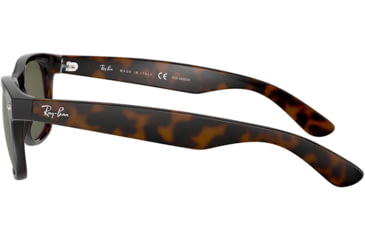 Image of Ray-Ban RB2132 New Wayfarer Sunglasses, 55mm, Tortoise Frm, Crystal Green Lens, Polrizd 902-58-5518