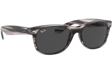 Image of Ray-Ban RB2132 New Wayfarer Sunglasses, Striped Grey Havana, 52, RB2132-6430B1-52