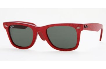 Image of Ray-Ban Wayfarer Sunglasses, Top Red On Red w/ Crystal Green 992-5022