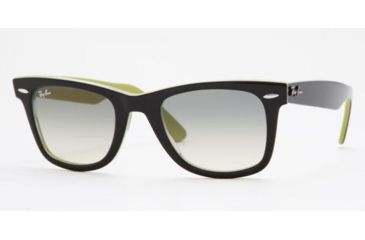 Image of Ray-Ban Wayfarer Sunglasses, Top Black On Tr. Str. Green w/ Crystal Gray Gradient 999-32-5022