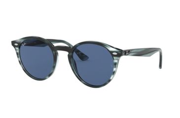 Image of Ray-Ban RB2180 Progressive Prescription Sunglasses, 49mm, Striped Blue Havana, RB2180-643280-49-PRO