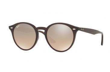 Image of Ray-Ban RB2180F Sunglasses 62313D-49 - Opal Brown Frame, Camel Gradient Mirror Lenses