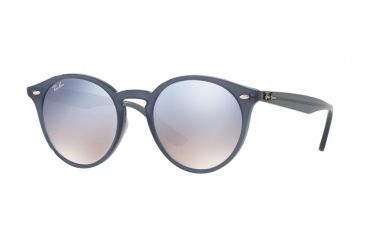 Image of Ray-Ban RB2180F Sunglasses 62327B-49 - Opal Dark Azure Frame, Clear Grad Blue Mirror Silver Lenses