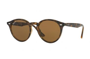 Image of Ray-Ban RB2180F Sunglasses 710/83-49 - Dark Light Havana Frame, Polar Brown Lenses