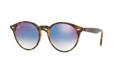 Image of Ray-Ban RB2180F Sunglasses 710/X0-49 - Havana Frame, Gradient Blue Mirror Red Lenses