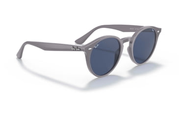 Image of Ray-Ban RB2180F Sunglasses - Womens, Dark Blue Lenses, Grey, 49, RB2180F-657780-49