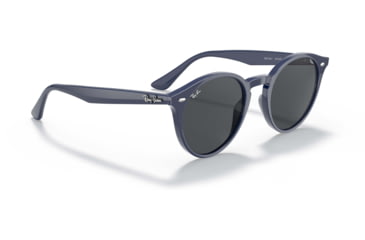 Image of Ray-Ban RB2180F Sunglasses - Womens, Dark Grey Lenses, Blue, 49, RB2180F-657687-49