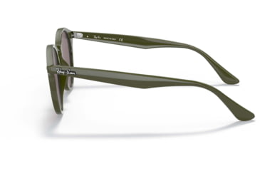 Image of Ray-Ban RB2180F Sunglasses - Womens, Violet Lenses, Military Green, 49, RB2180F-65757N-49