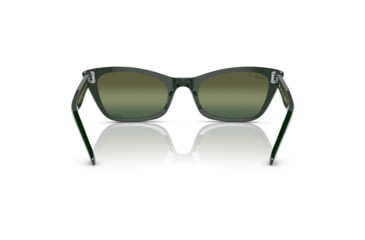 Image of Ray-Ban RB2299 Lady Burbank Sunglasses - Womens, Green Frame, Dark Green Grad Mirror Polarized Lens, 52, RB2299-6659G4-52