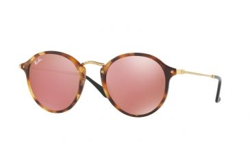 Image of Ray-Ban RB2447 Sunglasses 1160Z2-49 - Havana Brown Frame, Light Brown Mirror Pink Lenses